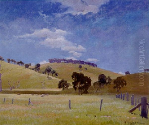 Pastoral Oil Painting by Elioth Gruner