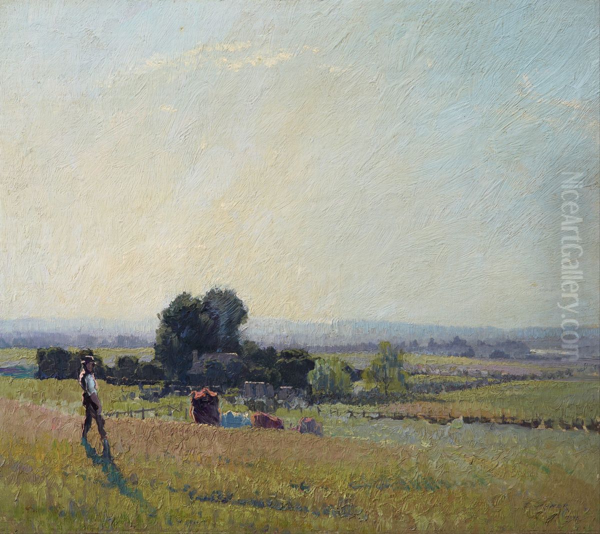 Morning Light Oil Painting by Elioth Gruner