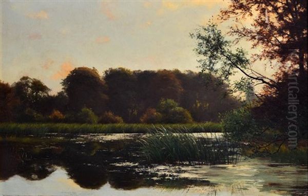 Paysage A L'etang Oil Painting by Eugen Gruner