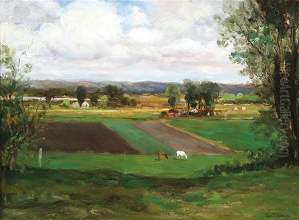 Spring Landscape Oil Painting by Charles Paul Gruppe