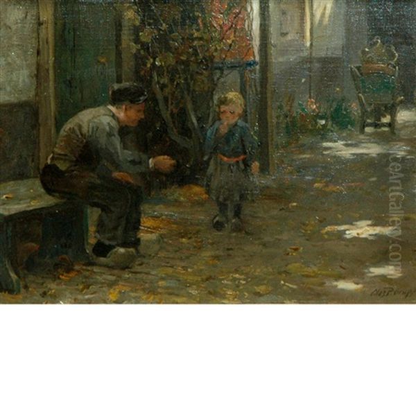 November Eve, Holland Oil Painting by Charles Paul Gruppe