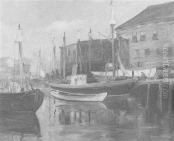 Harbor View Oil Painting by Charles Paul Gruppe