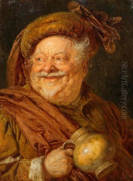 Falstaff Oil Painting by Eduard von Gruetzner