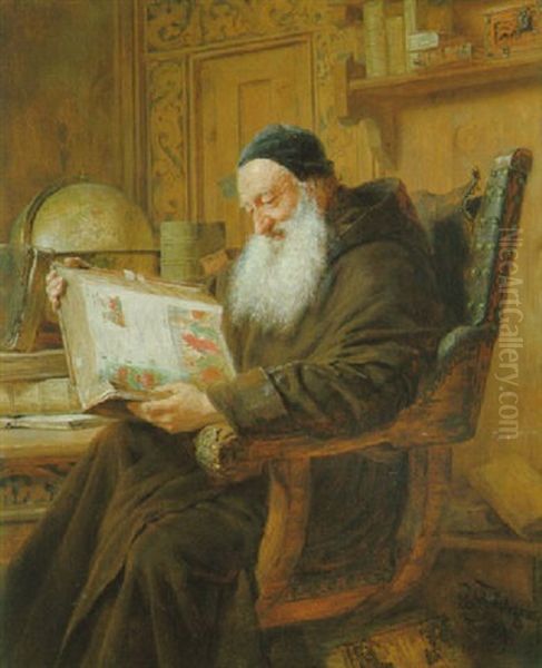 Alte Chronik Oil Painting by Eduard von Gruetzner