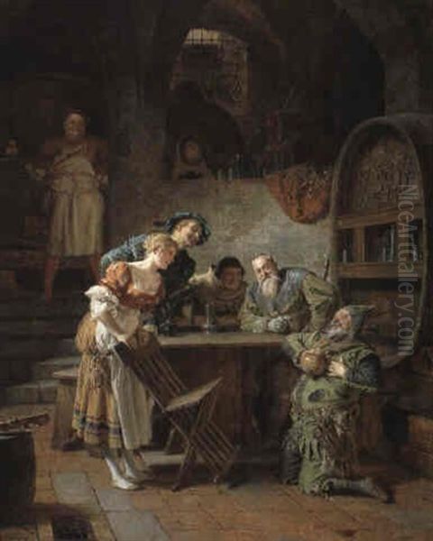 Alter Sch_tzt Vor Torheit Nicht Oil Painting by Eduard von Gruetzner