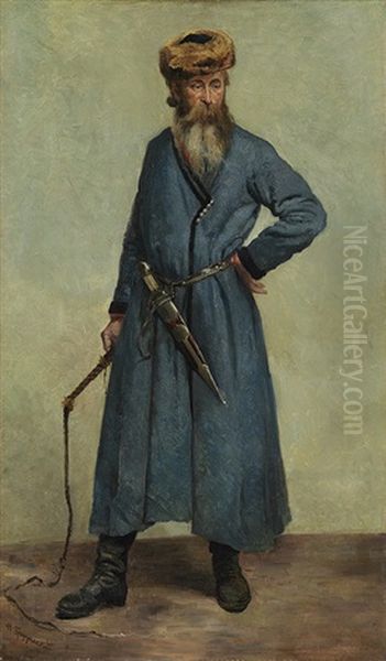 Der Kosake Oil Painting by Petr Nikolaevich Gruzinsky