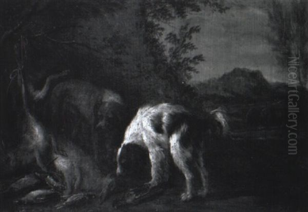 Hunde Bei Der Beute Oil Painting by Adriaen de Gryef