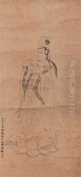 Guanyin Oil Painting by Gu Linshi