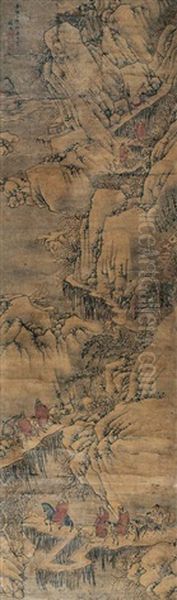 Landscape And Character Oil Painting by  Guan Si