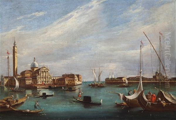 Vedute Von Venedig Mit Blick Auf Die Isola San Giorgio Maggiore Oil Painting by Giacomo Guardi
