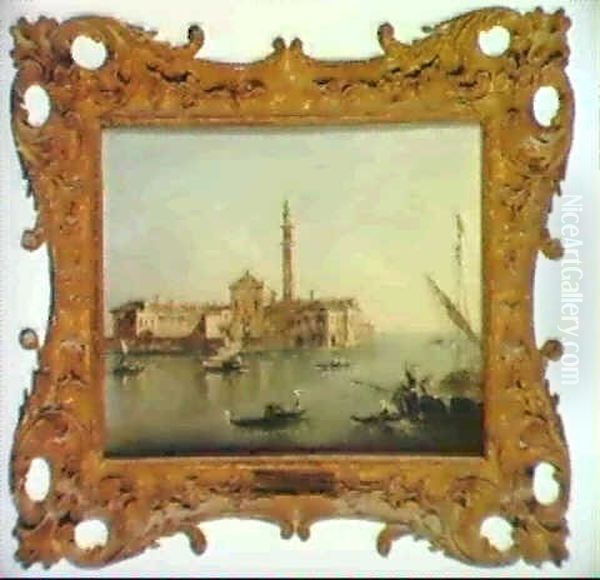 Venice, The Island Of San Secondo Oil Painting by Giacomo Guardi
