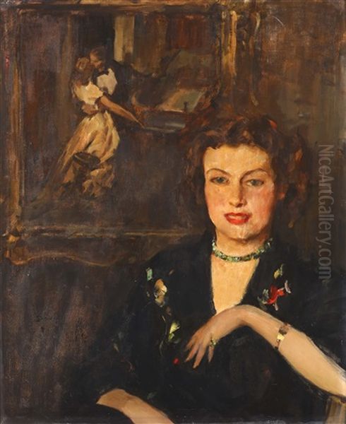 Ritratto Di Renata Oil Painting by Salvatore Antonio Guarino