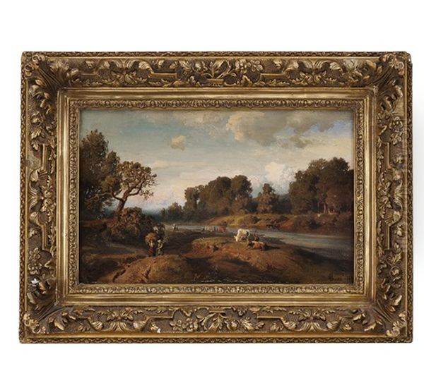 Landscape Oil Painting by Hans Frederick Gude