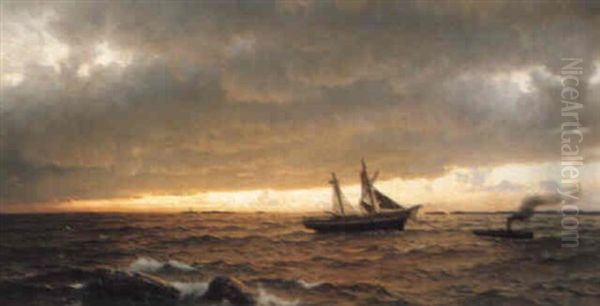 After The Storm Oil Painting by Hans Frederick Gude