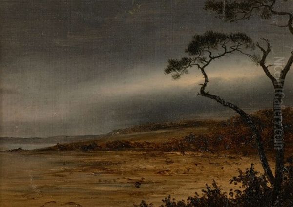 Baie Au Crepuscule Oil Painting by Theodore Gudin