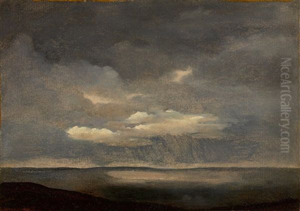 Rainclouds Above The Sea Oil Painting by Theodore Gudin