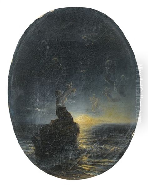 The Castaway Oil Painting by Theodore Gudin