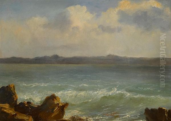 On The Coast Oil Painting by Theodore Gudin