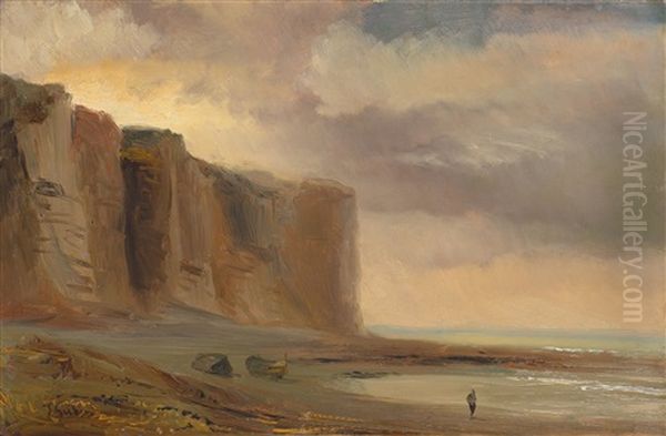 Kuste In Der Normandie Oil Painting by Theodore Gudin