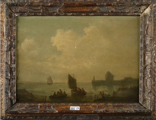 Pecheurs En Bord De Mer Oil Painting by Theodore Gudin