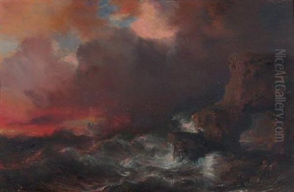 Sans Titre Oil Painting by Theodore Gudin