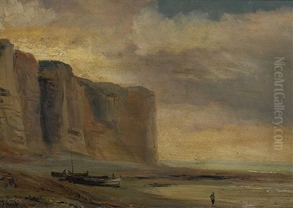 An Der Normannischen Kuste Oil Painting by Theodore Gudin