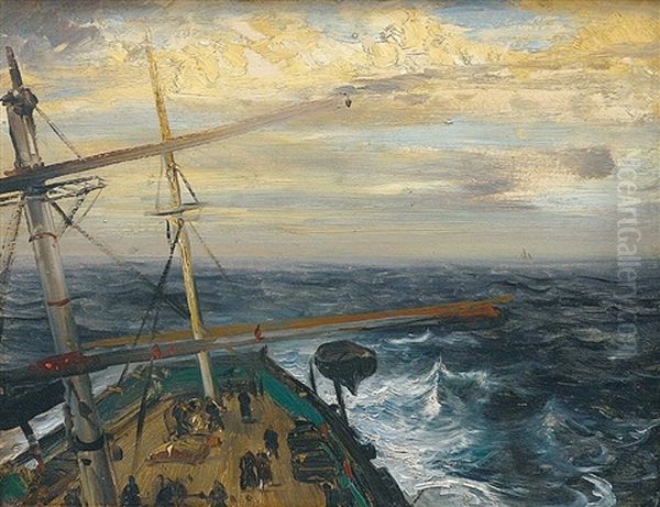 Nach Dem Sturm (+ Insel Malta; Pair) Oil Painting by Theodore Gudin