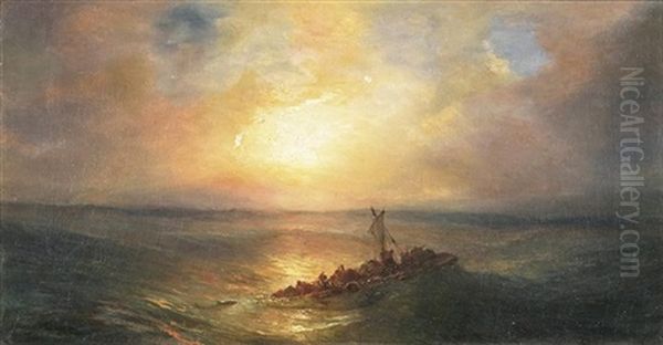 Les Naufrages Oil Painting by Theodore Gudin