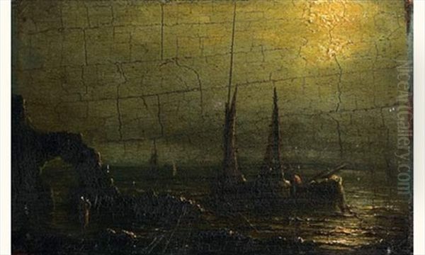 Marine Oil Painting by Theodore Gudin