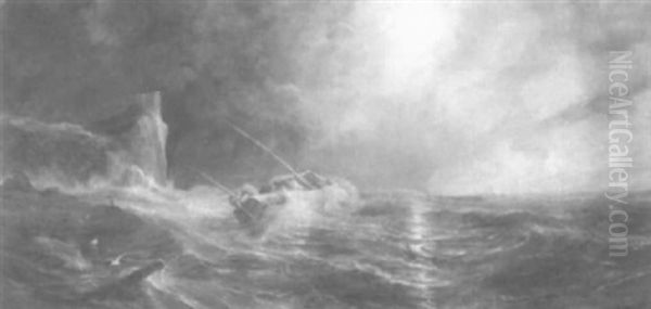 Sturmische See Oil Painting by Theodore Gudin