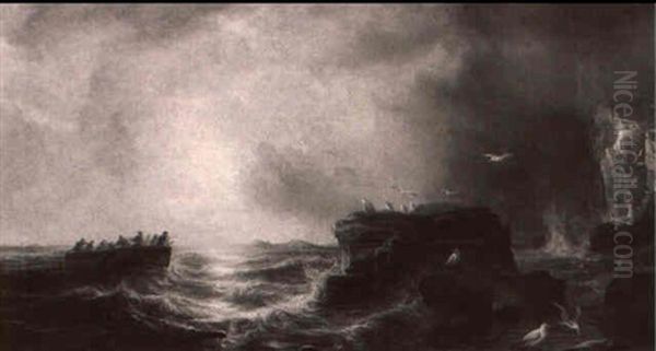 Coming Ashore Oil Painting by Theodore Gudin