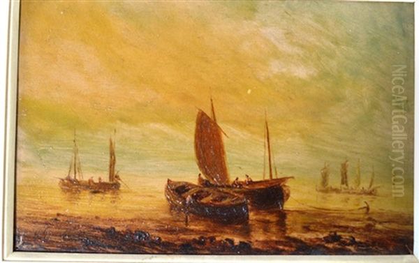 Voiliers Oil Painting by Henriette Gudin