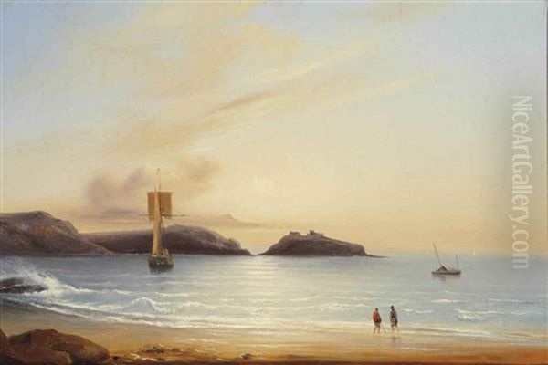 Marine Oil Painting by Henriette Gudin