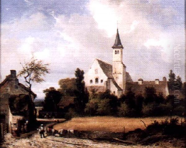 Le Sechage Du Linge Au Soleil Oil Painting by Julien-Michel Gue