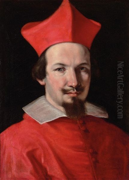 Portrait Of Cardinal Bernardino Spada Oil Painting by Giovanni Francesco Barbieri