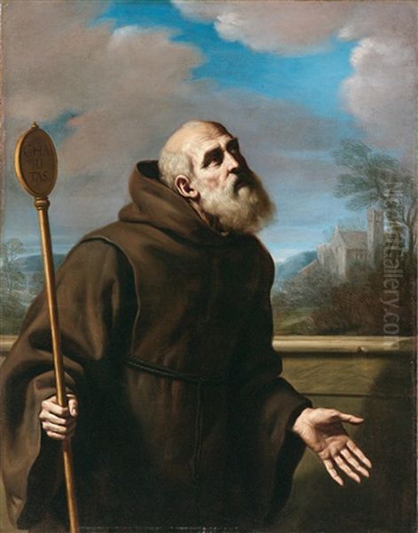 Saint Francis Of Paola Oil Painting by Giovanni Francesco Barbieri