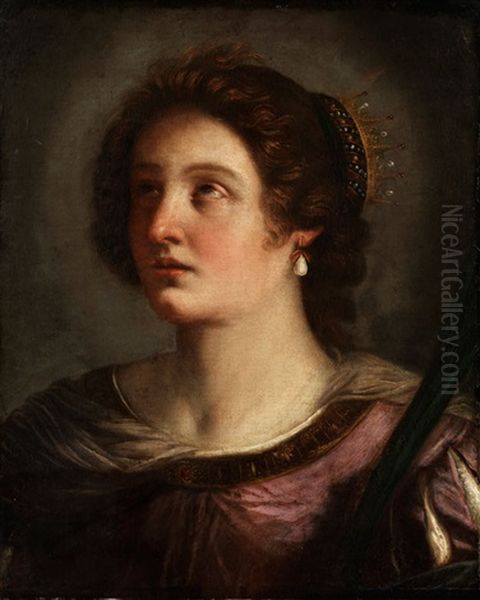 Heilige Katharina Von Alexandrien Oil Painting by Giovanni Francesco Barbieri
