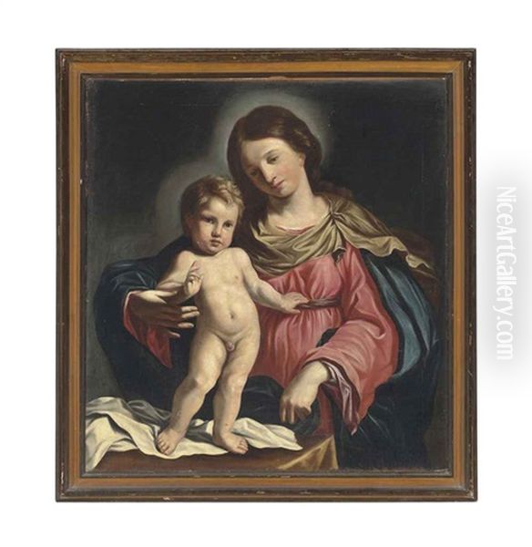 The Madonna And Child Oil Painting by Giovanni Francesco Barbieri