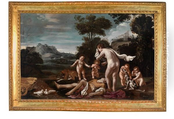 Der Tod Des Adonis Oil Painting by Giovanni Francesco Barbieri