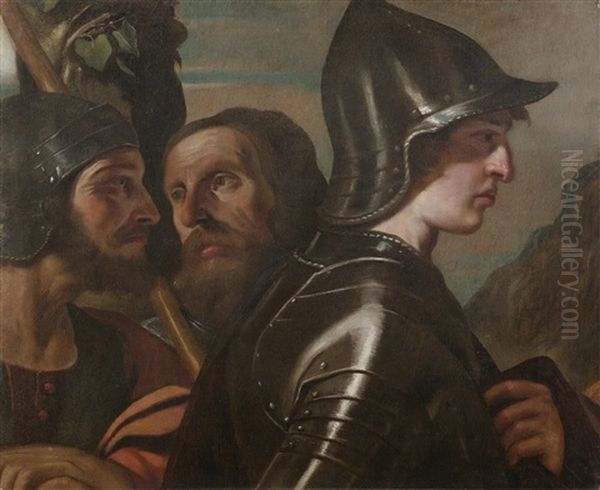 David Oil Painting by Giovanni Francesco Barbieri