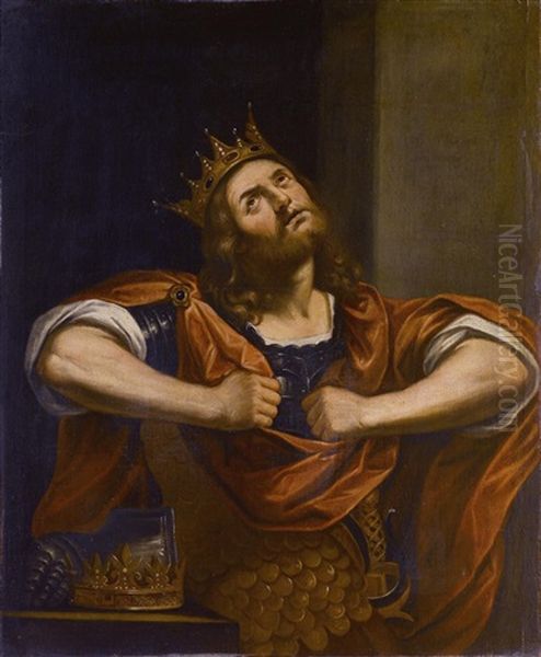Konig David Oil Painting by Giovanni Francesco Barbieri