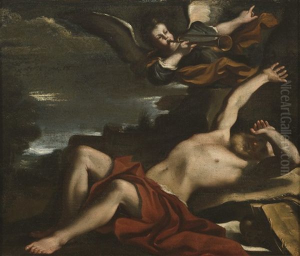 The Vision Of Saint Jerome Oil Painting by Giovanni Francesco Barbieri
