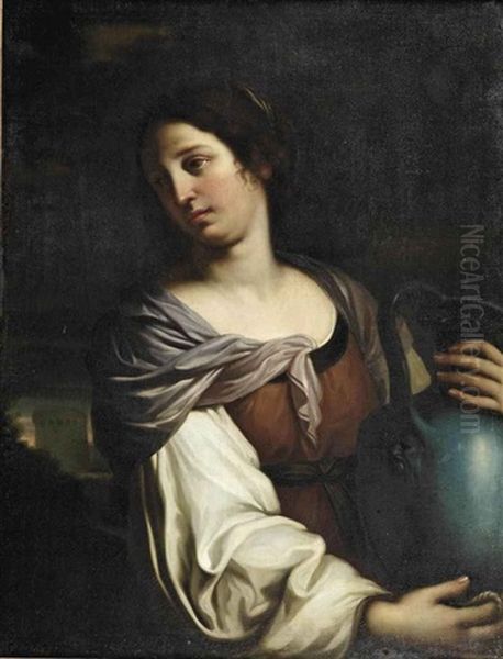 The Woman From Samaria Oil Painting by Giovanni Francesco Barbieri