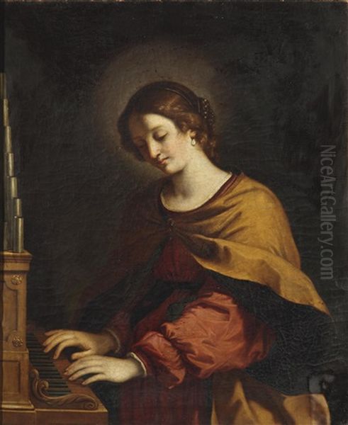Die Heilige Cacilie Oil Painting by Giovanni Francesco Barbieri