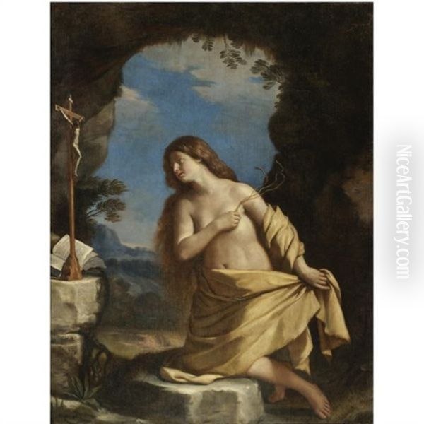 The Penitent Magdalene Oil Painting by Giovanni Francesco Barbieri