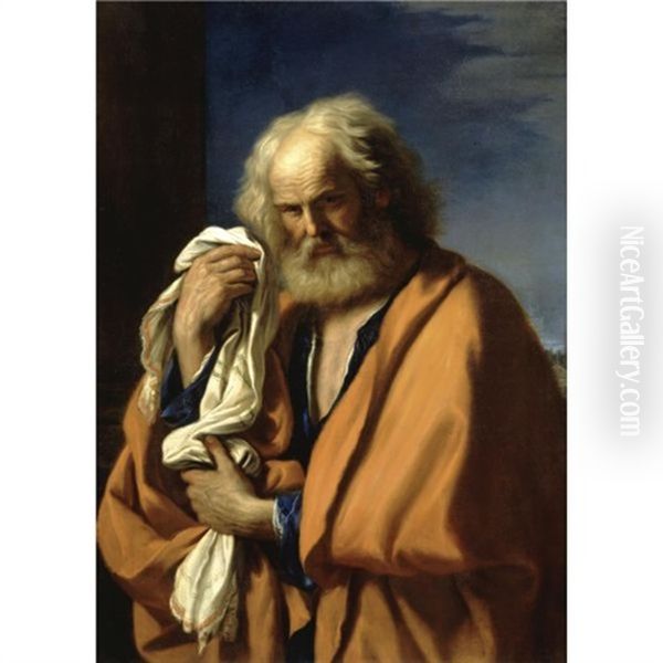 Saint Peter Penitent Oil Painting by Giovanni Francesco Barbieri