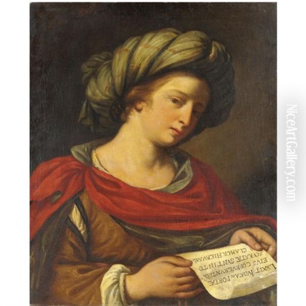 Sibilla Oil Painting by Giovanni Francesco Barbieri