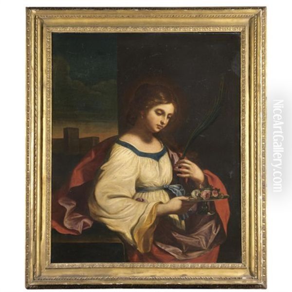 Saint Agatha Oil Painting by Giovanni Francesco Barbieri