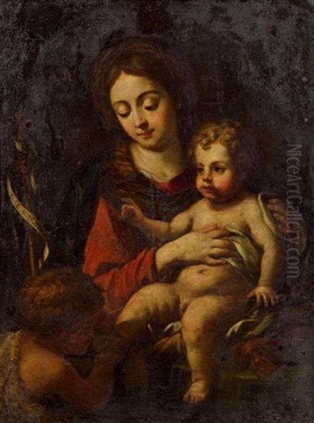 Madonna Mit Kind Oil Painting by Giovanni Francesco Barbieri