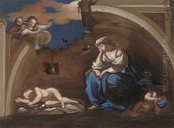 An Allegory Of Night Oil Painting by Giovanni Francesco Barbieri